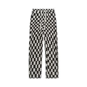 Plaid pants, very nice size: L, 110-150lb can be worn, elastic pants,